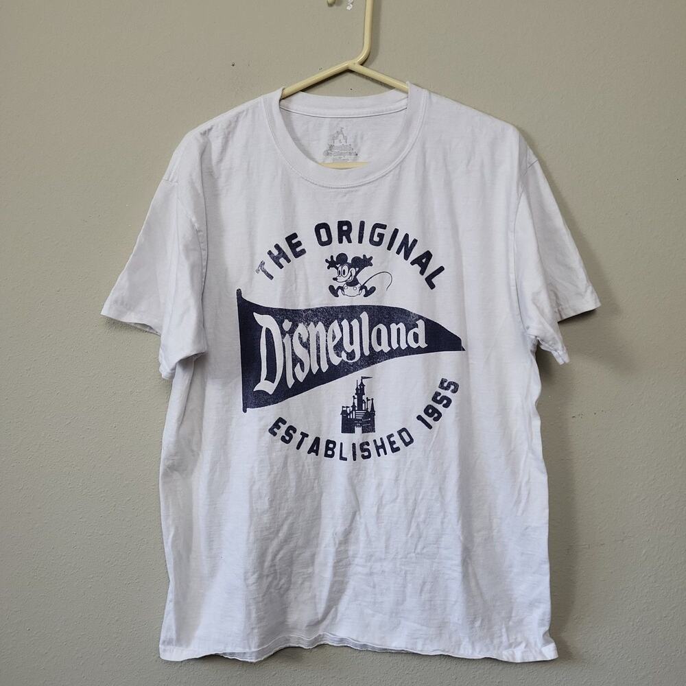 Hanes Womens White‎ The Original Disneyland Established 1995 T Shirt Size Large